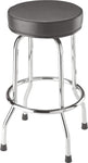 Swivel Bar Stool for Garage & Shop - Backless Counter Stool with Padded Seat, Workbench Stool for Workshop, Single Bar Stool with Chrome Legs - Media 1
