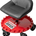 Rolling Mechanic Stool – Adjustable Workshop Seat with Tool Tray & Casters