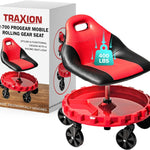 Rolling Mechanic Stool – Adjustable Workshop Seat with Tool Tray & Casters