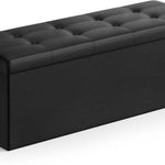 BENCH WITH STORAGE – FOLDING OTTOMAN WITH PADDED SEAT