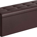 BENCH WITH STORAGE – FOLDING OTTOMAN WITH PADDED SEAT
