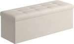 BENCH WITH STORAGE – FOLDING OTTOMAN WITH PADDED SEAT - Media 1