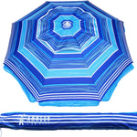 Beach Umbrella – Portable Tilt Outdoor Sun Shade with Carry Bag