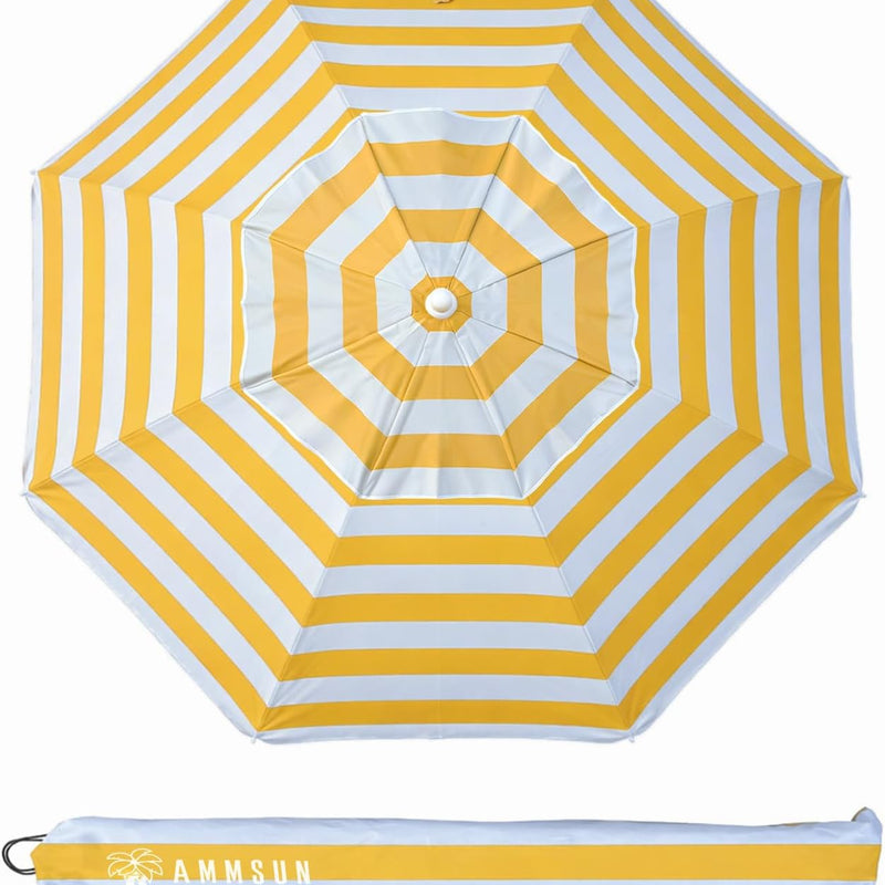 Beach Umbrella – Portable Tilt Outdoor Sun Shade with Carry Bag