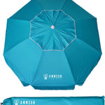 Beach Umbrella – Portable Tilt Outdoor Sun Shade with Carry Bag