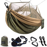 Camping Hammock with Mosquito Net – Double or Single