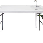 Folding Fish Cleaning Table with Sink & Sprayer Options
