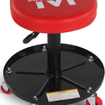 Pneumatic Rolling Mechanic Stool with Wheels – Adjustable Height Shop Stool with Tool Tray, 360° Swivel Seat for Garage & Workshop