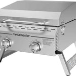 PORTABLE STAINLESS STEEL TABLETOP PROPANE GRILL – 2 & 3 BURNER OUTDOOR BBQ OPTIONS