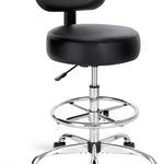 Rolling Mechanic Chair with Backrest and Footrest, 300-340 lb