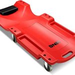 Low Profile Rolling Garage Creeper - Mechanic Creeper with Padded Headrest & Tool Trays, Under Car Roller for Automotive Repair, Rolling Car Creeper