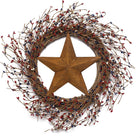 Patriotic Americana Wreath for Front Door – 4th of July Red White Blue Wreath, Independence Day Memorial Day Summer Wall Porch Decor
