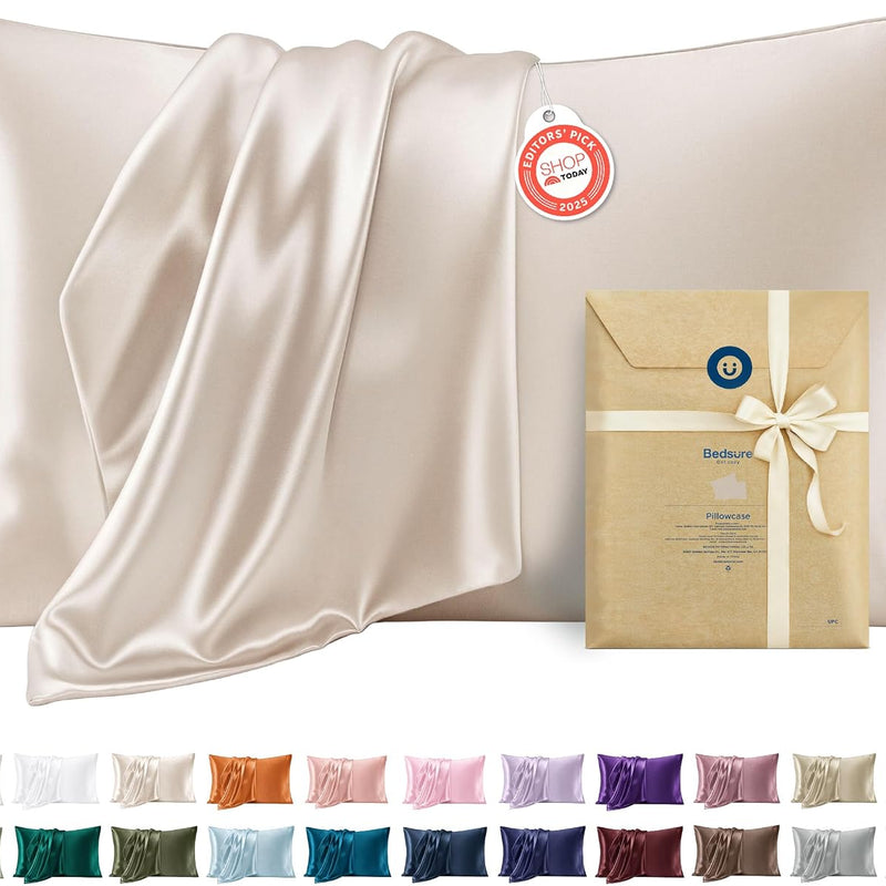 Satin & Silk Pillowcases, Set of 2 – Standard, Queen & King