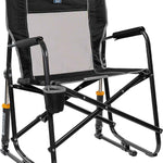 ROCKING CAMPING CHAIR – FOLD-FLAT CHAIR WITH CUP HOLDER