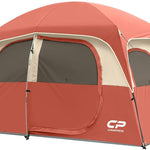 Family Dome Camping Tent - 5-8, 6 & 8 Person - Waterproof, Rainfly & Carry Bag