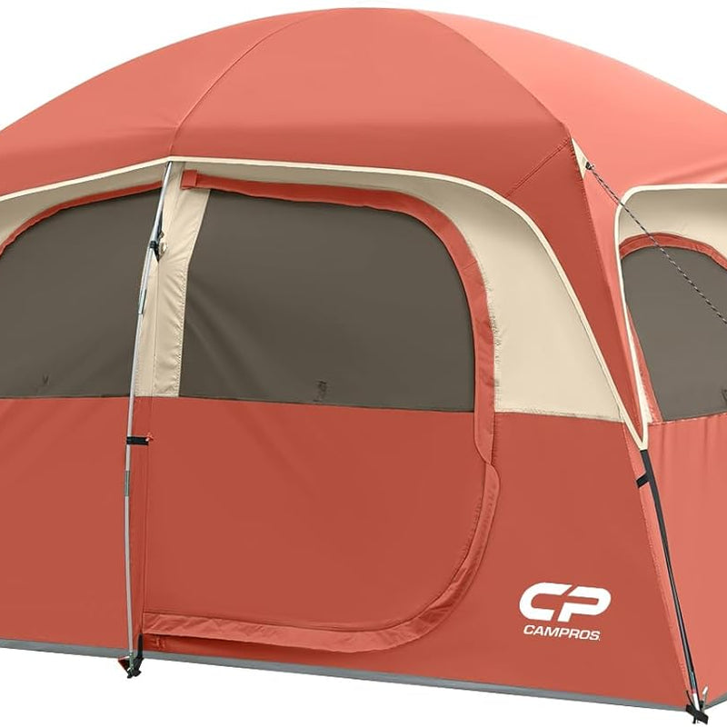 Family Dome Camping Tent - 5-8, 6 & 8 Person - Waterproof, Rainfly & Carry Bag
