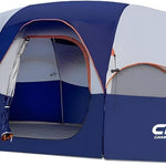 Family Dome Camping Tent - 5-8, 6 & 8 Person - Waterproof, Rainfly & Carry Bag