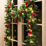 CHRISTMAS GARLAND WITH LIGHTS – PRE-LIT HOLIDAY GREENERY