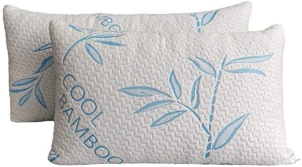 Adjustable Shredded Memory Foam Pillows, Set of 2 – Standard, Queen & King