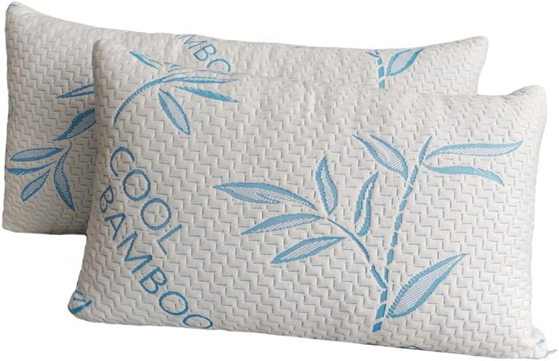Adjustable Shredded Memory Foam Pillows, Set of 2 – Standard, Queen & King