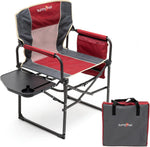 Camping Directors Chair, Heavy Duty,Oversized Portable Folding Chair with Side Table, Pocket for Beach, Fishing,Trip,Picnic,Lawn Blue - Media 1