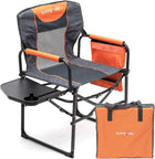 Camping Directors Chair, Heavy Duty,Oversized Portable Folding Chair with Side Table, Pocket for Beach, Fishing,Trip,Picnic,Lawn Blue