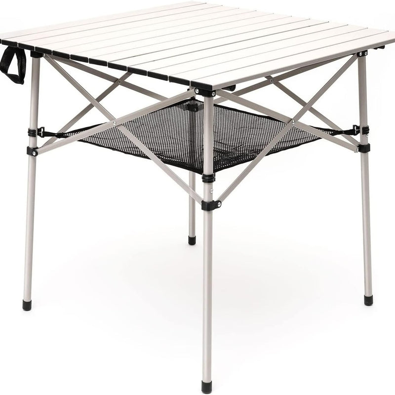 Aluminum Folding Camping Table – Portable Roll-Up with Carry Bag