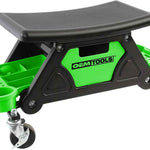 Mobile Mechanic Toolbox Seat with Drawers - Rolling Mechanic Stool with Sliding Tool Tray, Shop Stool with Wheels for Garage & Workshop, Auto Repair