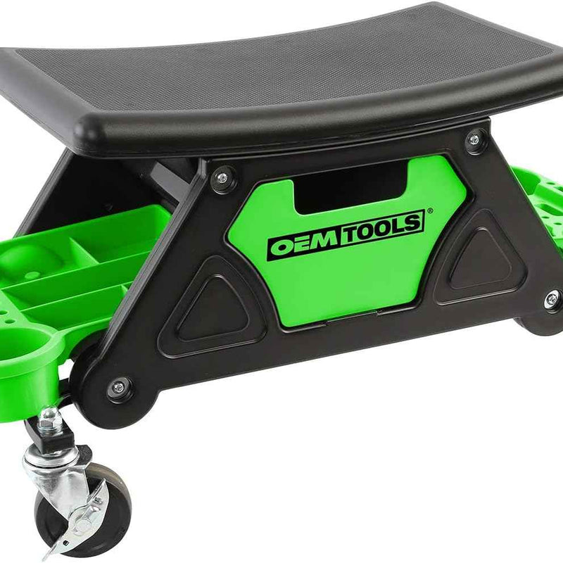 Mobile Mechanic Toolbox Seat with Drawers - Rolling Mechanic Stool with Sliding Tool Tray, Shop Stool with Wheels for Garage & Workshop, Auto Repair