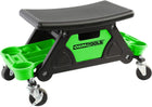 Mobile Mechanic Toolbox Seat with Drawers - Rolling Mechanic Stool with Sliding Tool Tray, Shop Stool with Wheels for Garage & Workshop, Auto Repair