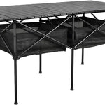 Aluminum Folding Camping Table – Portable Roll-Up with Carry Bag