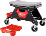 Mobile Mechanic Toolbox Seat with Drawers - Rolling Mechanic Stool with Sliding Tool Tray, Shop Stool with Wheels for Garage & Workshop, Auto Repair - Media 1