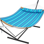 2-Person Hammock with Adjustable-Height Stand, Pillow & Carrying Bag