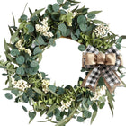 EUCALYPTUS WREATH FOR FRONT DOOR – FARMHOUSE GREENERY DÉCOR