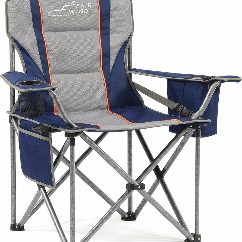 Heavy Duty Camping Chair with Cooler Storage – Single or Twin Pack