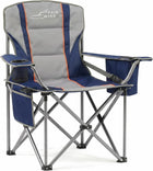 OVERSIZED CAMPING CHAIR –  550 LB HEAVY-DUTY FOLDING CHAIR WITH WIDE PADDED SEAT WITH LUMBAR SUPPORT