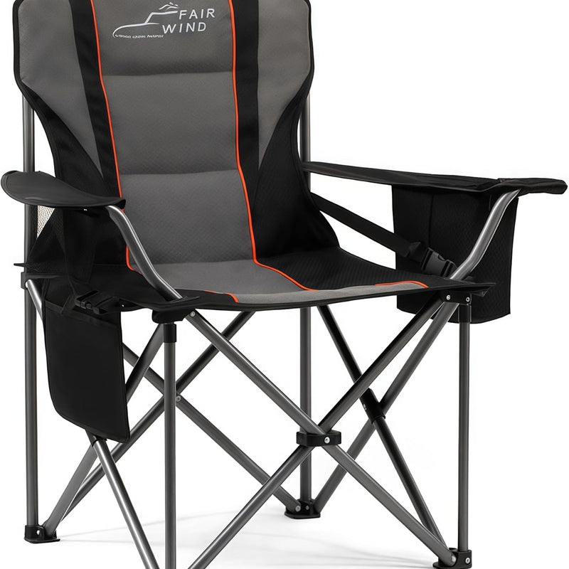 Heavy Duty Camping Chair with Cooler Storage – Single or Twin Pack