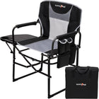 Camping Directors Chair, Heavy Duty,Oversized Portable Folding Chair with Side Table, Pocket for Beach, Fishing,Trip,Picnic,Lawn Blue