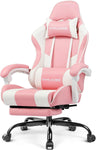 GAMING CHAIR WITH FOOTREST – LUMBAR SUPPORT & 360° SWIVEL - Media 1