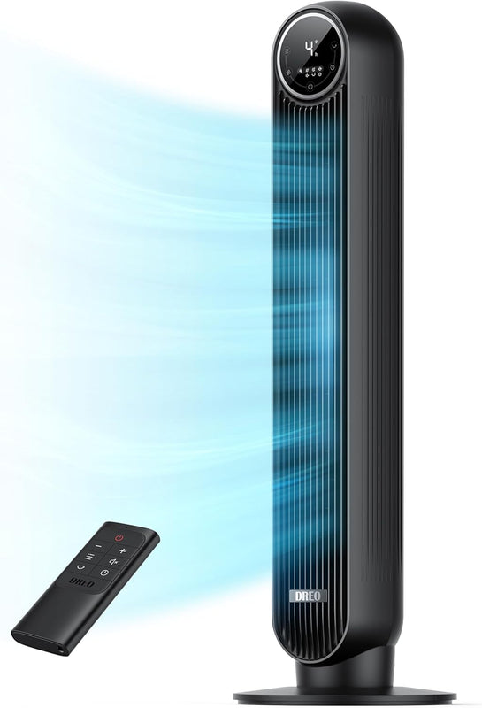 Tower Fan With Remote – 90° Oscillation, 36″ & 42″ - 36" Black – 8 Speed