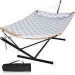 2-Person Hammock with Adjustable-Height Stand, Pillow & Carrying Bag