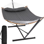 2-Person Hammock with Adjustable-Height Stand, Pillow & Carrying Bag