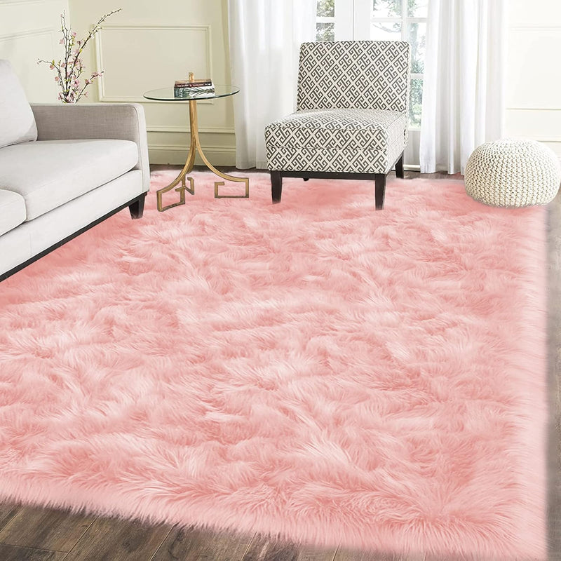 Plush Faux Fur Sheepskin Rug – Soft & Cozy Area Runner