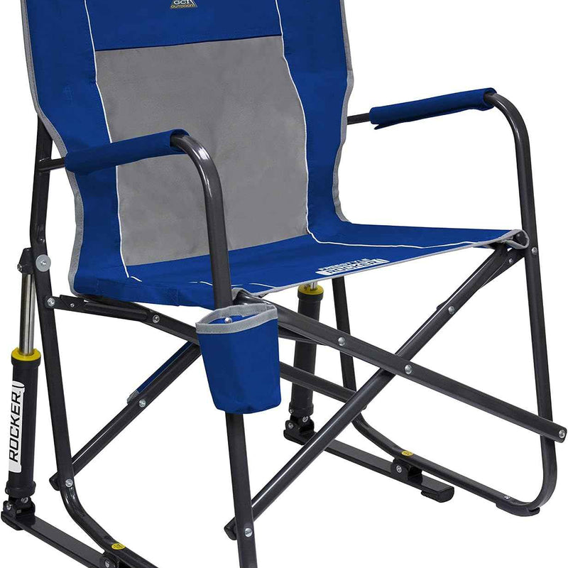 ROCKING CAMPING CHAIR – FOLD-FLAT CHAIR WITH CUP HOLDER