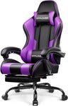 GAMING CHAIR WITH FOOTREST – LUMBAR SUPPORT & 360° SWIVEL - Media 1