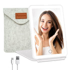 Portable LED Makeup Mirror – Rechargeable, Adjustable Brightness, Compact & Travel-Friendly