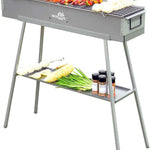 PORTABLE CHARCOAL HIBACHI GRILL – COMMERCIAL-QUALITY FOLDABLE BBQ GRILL FOR CAMPING, BACKYARD & OUTDOOR COOKING