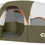 Family Dome Camping Tent - 5-8, 6 & 8 Person - Waterproof, Rainfly & Carry Bag