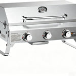 Portable Stainless Steel Tabletop Propane Grill – 2 & 3 Burner Outdoor BBQ Options