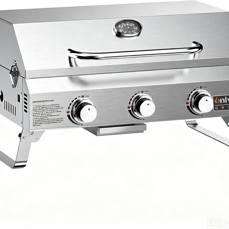 Portable Stainless Steel Tabletop Propane Grill – 2 & 3 Burner Outdoor BBQ Options